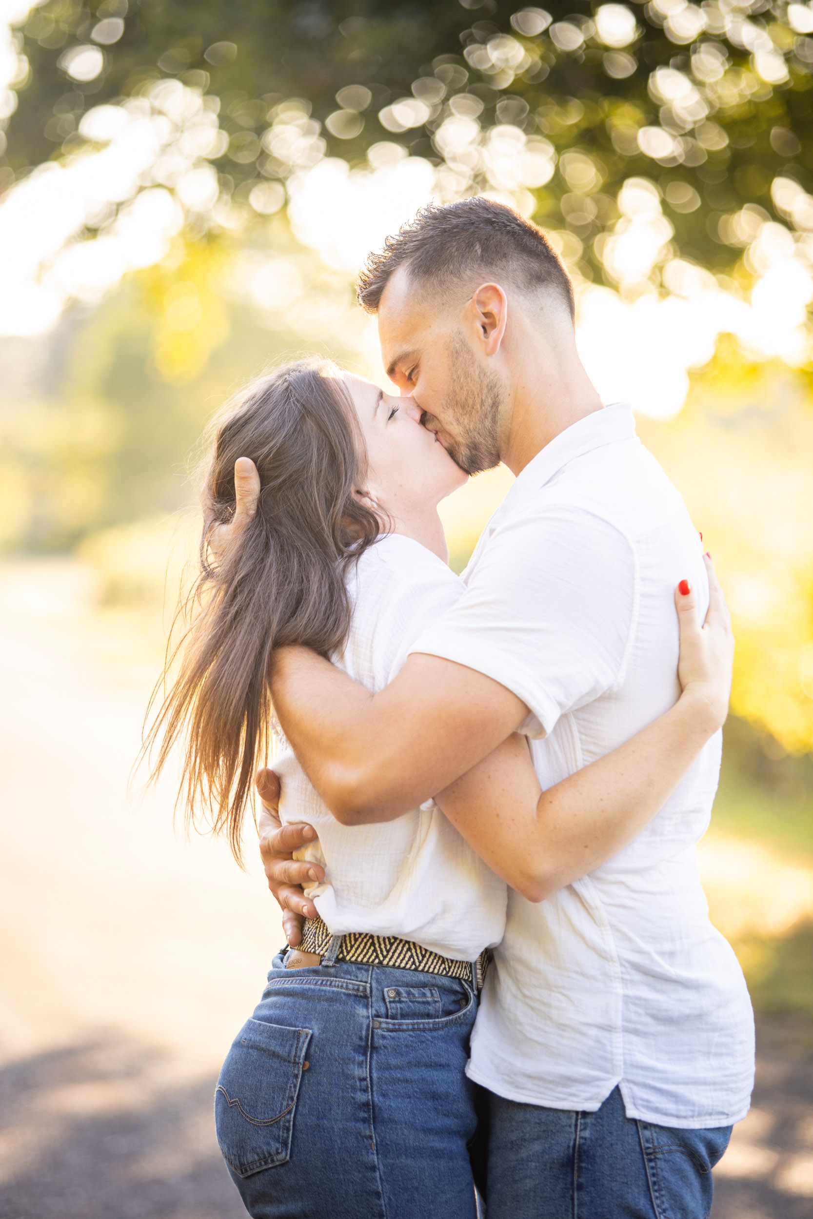 séance photo couple dans les landes avant le mariage