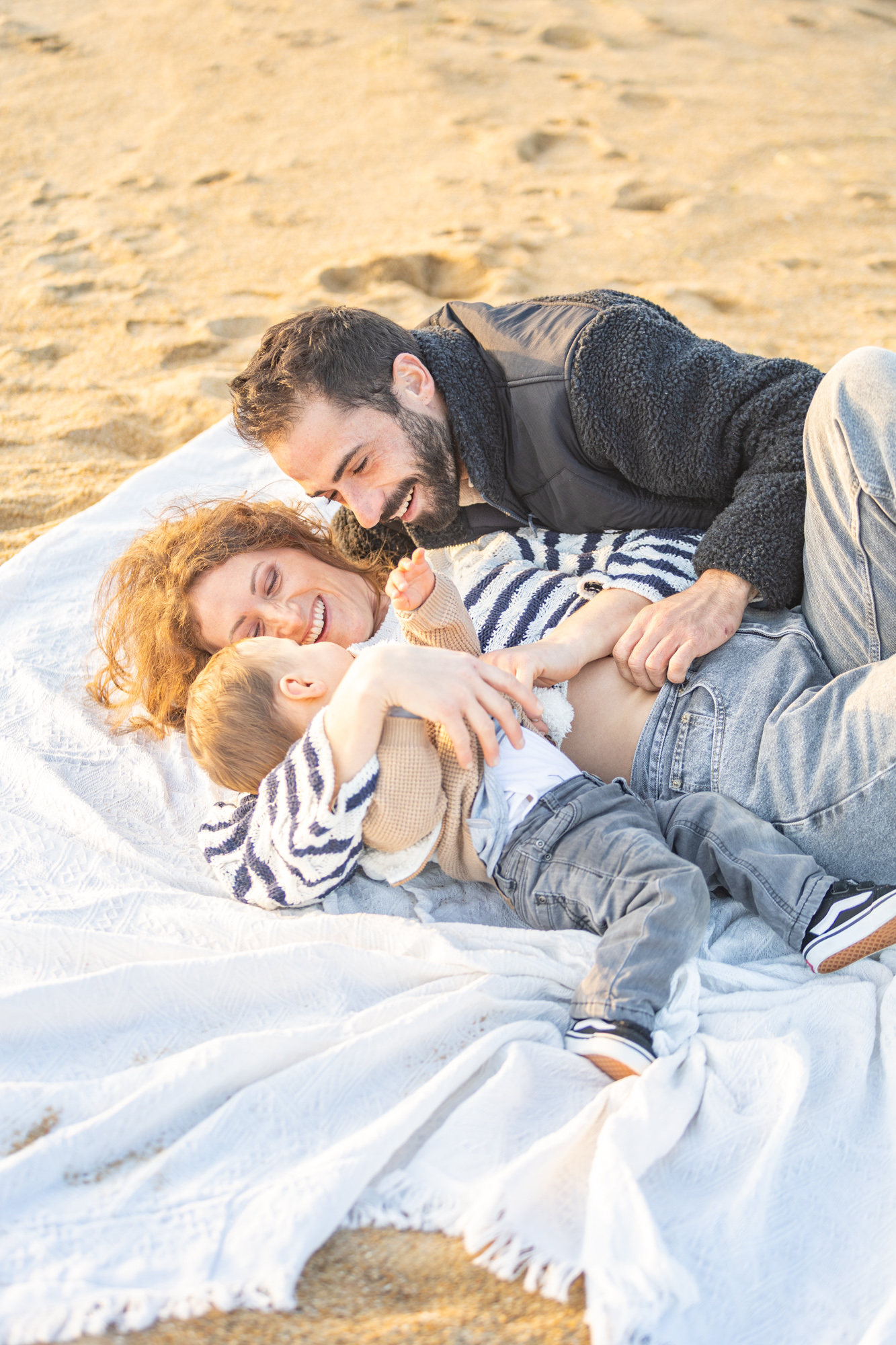 portrait famille à la plage photographe landes