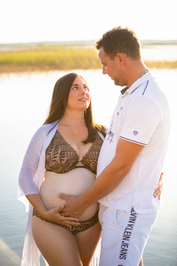 Photographe grossesse Biscarrosse Landes séance photo grossesse Biscarrosse Landes Laurie Perier Photographie